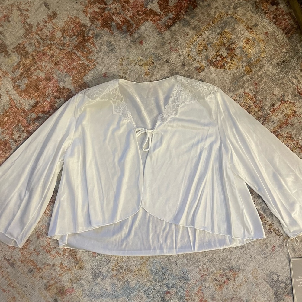 Vintage 60s White Silk Lingerie Top - Coquette Cottagecore Victorian